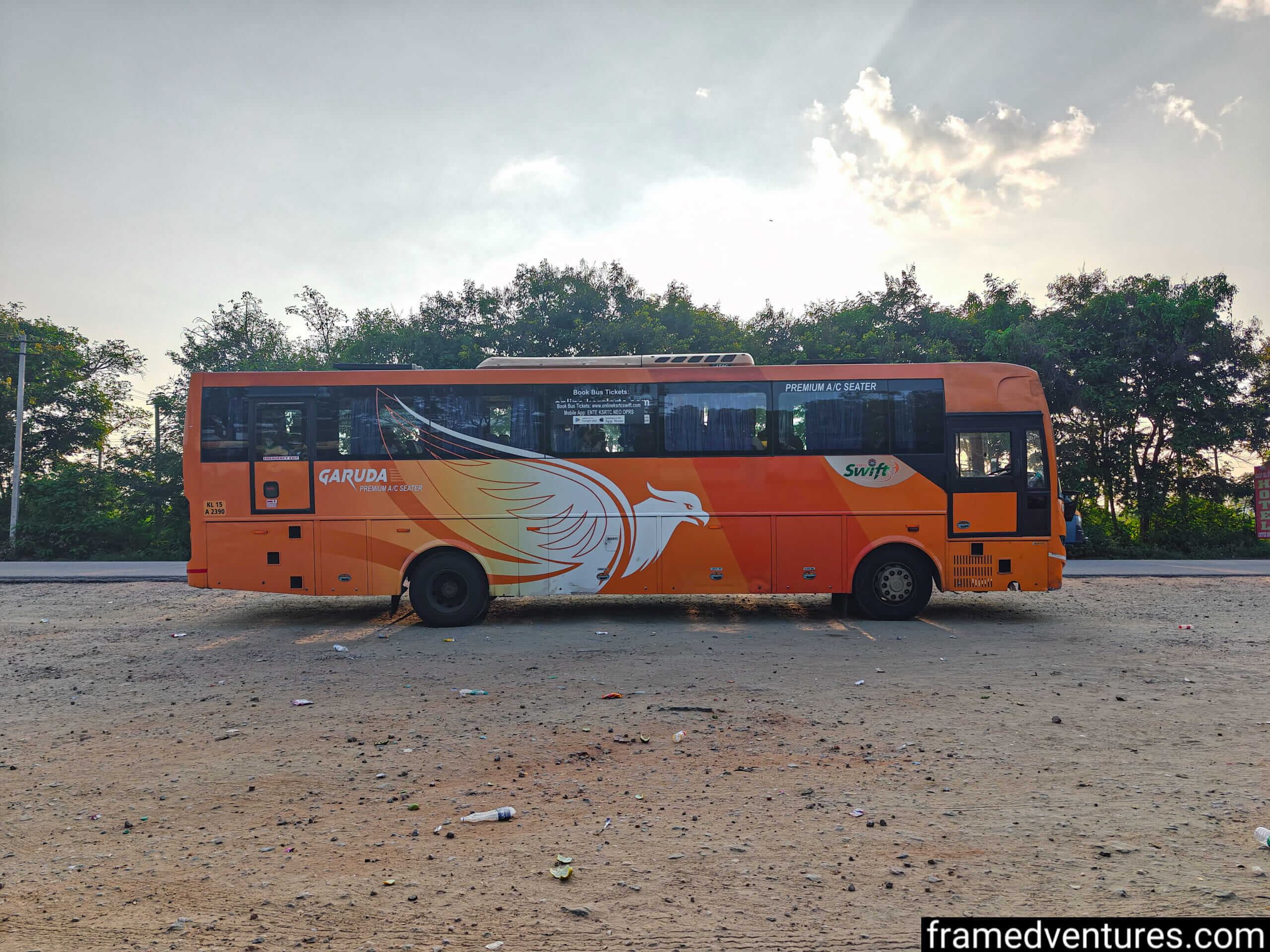 A KSRTC bus that goes from Bangalore to Wayanad Framedventures