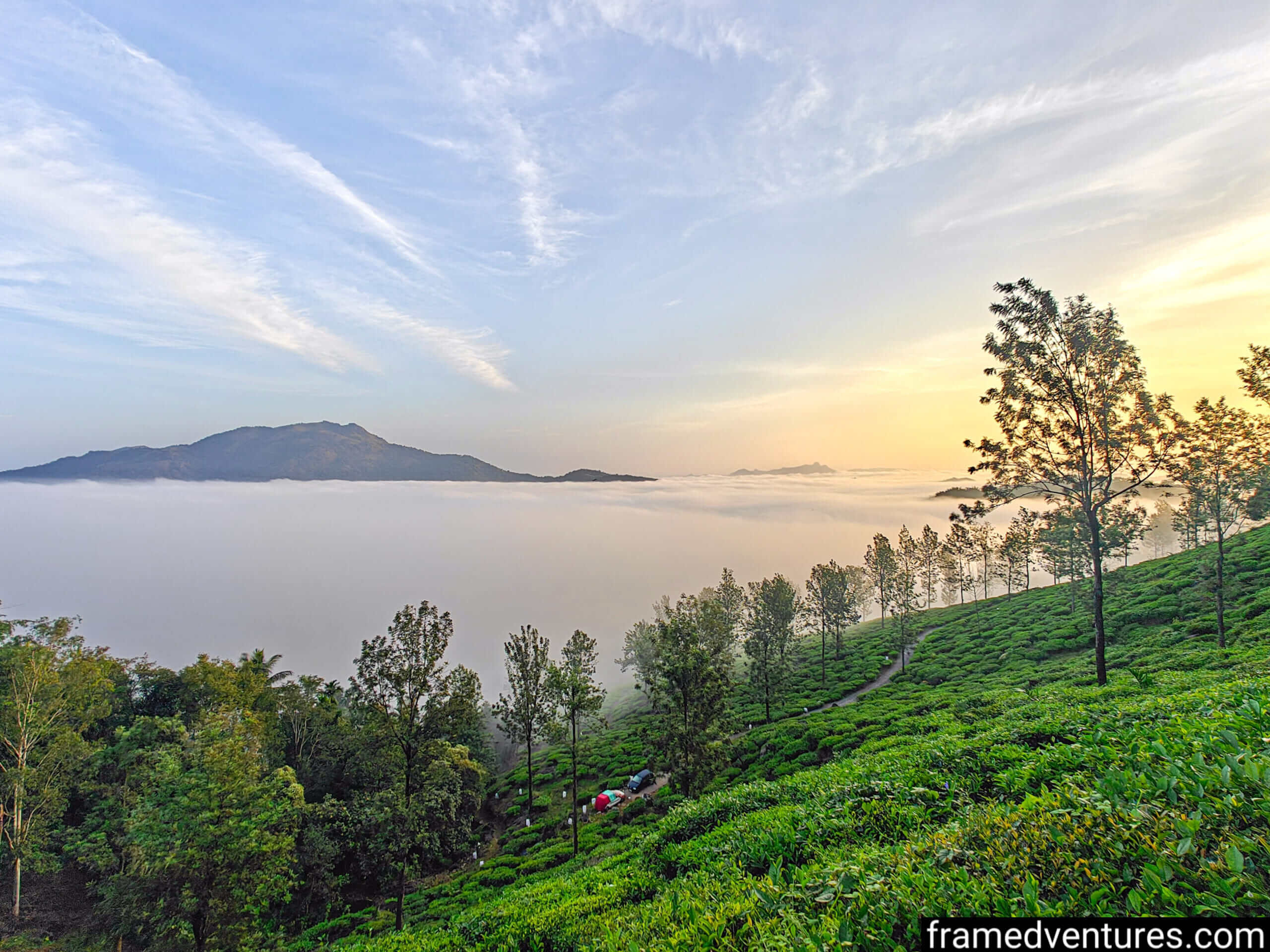 A sunrise view on the way to Chembra Peak Framedventures