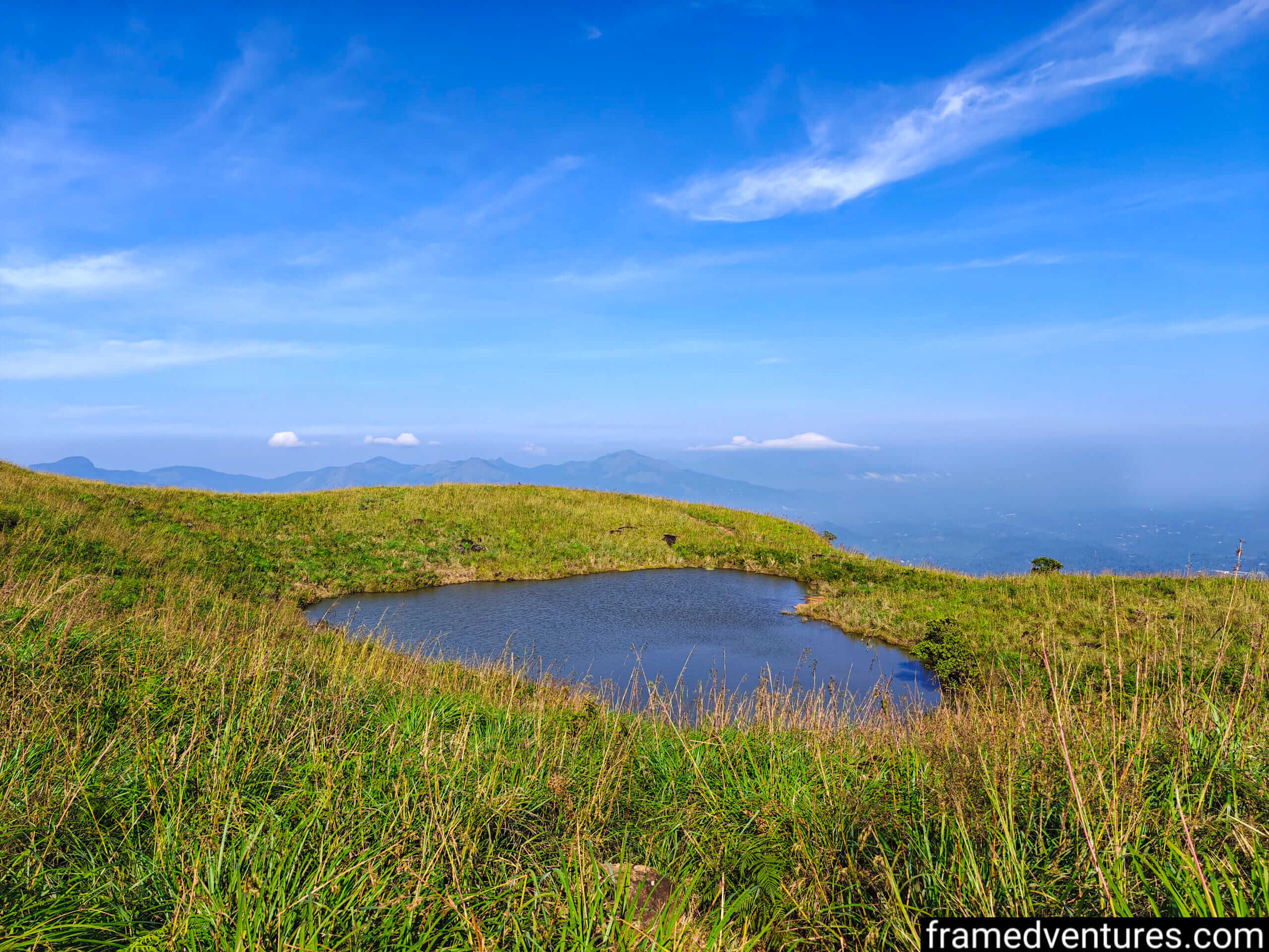 The heart shaped pond near Chembra Peak Framedventures