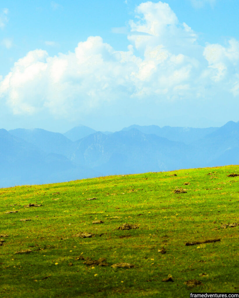 green pasture in brahma tal trek